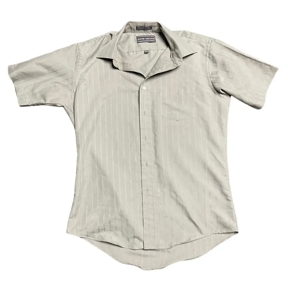 David Taylor men’s short sleeve shirt Lightweight comfortable Size 15.5